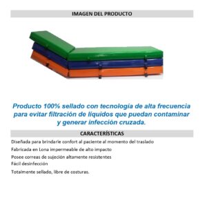 COLCHONETA PARA CAMILLA DE AMBULANCIA